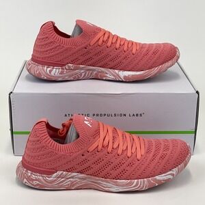 APL TechLoom Wave Shoes Womens Size 6 Fire Coral Marble Knit Lightweight Running
